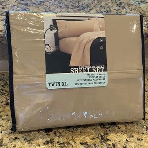 Twin XL 200 thread count sheet set, Vallejo Tan